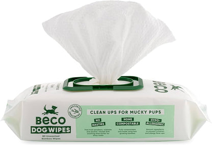 Beco Bamboo Unscented Dog Wipes