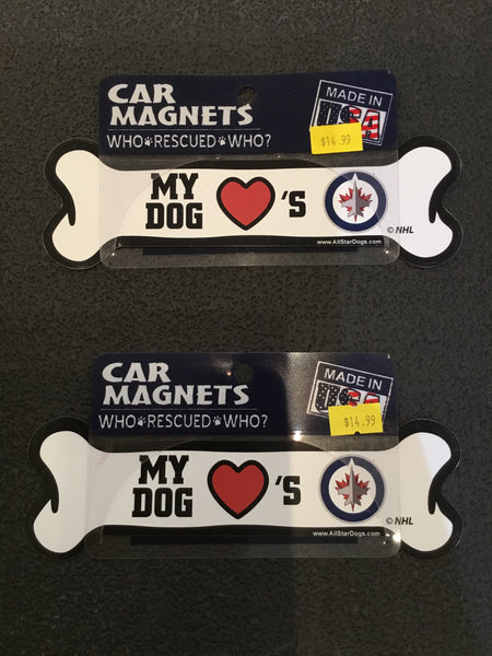 My Dog Heart’s Jets Car Magnet